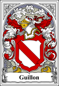 French Coat of Arms Bookplate for Guillon