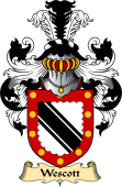 English Coat of Arms (v.23) for the family Wescot or Wescott