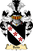 English Coat of Arms (v.23) for the family Betts
