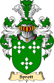 English Coat of Arms (v.23) for the family Sprott