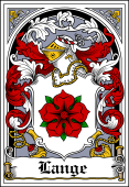 Danish Coat of Arms Bookplate for Lange