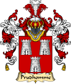 French Family Coat of Arms (v.25) Prudhomme