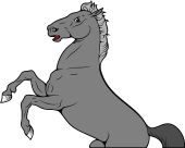 Horse Rampant (Demi)
