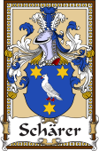 German Coat of Arms Wappen Bookplate  for Schärer