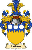English Coat of Arms (v.23) for the family Latham