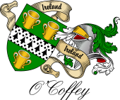 Sept (Clan) Coat of Arms from Ireland for O'Coffey