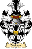 English Coat of Arms (v.23) for the family Dicksen or Dickson