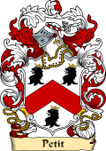 English or Welsh Family Coat of Arms (v.23) for Petit (Kent)