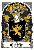 Irish Coat of Arms Bookplate for Griffin