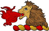 Family crest from England for Aboril, Abrol (Worcestershire) Crest - Lion Head Vomiting Flames