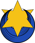 Six Pointed Star Issuing-Crescent
