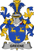 Irish Coat of Arms for Greene