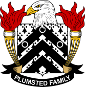 Coat of arms used by the Plumsted family in the United States of America