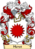 English or Welsh Family Coat of Arms (v.23) for Herst (or Hurst Ref Berry)