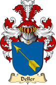 v.23 Coat of Family Arms from Germany for Deller
