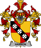Irish Family Coat of Arms (v.25b) Hannon or O'Hannon