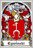 Polish Coat of Arms Bookplate for Cywinski