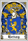 German Wappen Coat of Arms Bookplate for Herzog
