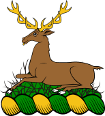 Family crest from Ireland for MacRanell or Reynolds (Leitrim)