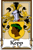 German Coat of Arms Wappen Bookplate  for Kopp