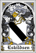 Danish Coat of Arms Bookplate for Eskildsen