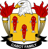 Coat of arms used by the Cabot family in the United States of America