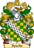 English or Welsh Family Coat of Arms (v.23) for Sparks