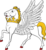 Pegasus Passant Ducally Gorged
