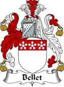 English Coat of Arms for the family Bellet