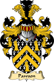 English Coat of Arms (v.23) for the family Pawson