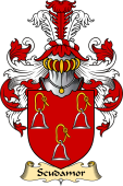 Welsh Family Coat of Arms (v.23) for Scudamor (m. daughter of Owain Glyndwr)