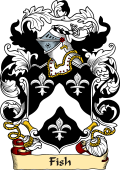 English or Welsh Family Coat of Arms (v.23) for Fish (or Fishe- Suffolk and Coventry)