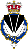 Families of Britain Coat of Arms Badge for: Laing (Scotland)
