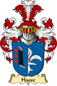 v.23 Coat of Family Arms from Germany for Hasse