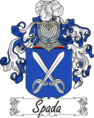 Araldica Italiana Coat of arms used by the Italian family Spada