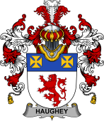 Irish Family Coat of Arms (v.25b) Haugher or O'Haffey