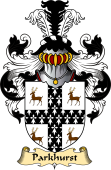 English Coat of Arms (v.23) for the family Parkhurst