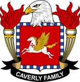 Coat of arms used by the Caverly family in the United States of America