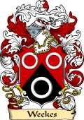 English or Welsh Family Coat of Arms (v.23) for Weekes (Surrey)