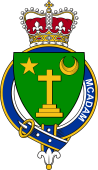 British Garter Coat of Arms for McAdam (Ireland)