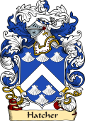 English or Welsh Family Coat of Arms (v.23) for Hatcher (Carby and Bytham, Lincolnshire)