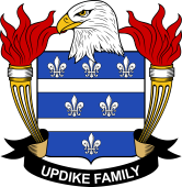 Coat of arms used by the Updike family in the United States of America