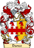 English or Welsh Family Coat of Arms (v.23) for Dance (Ref Berry)