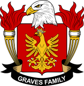 Coat of arms used by the Graves family in the United States of America
