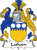 English Coat of Arms for the family Latham