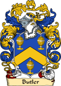 English or Welsh Family Coat of Arms (v.23) for Butler