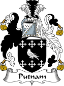 English Coat of Arms for the family Putnam I or Putnan