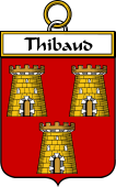 French Coat of Arms Badge for Thibauld or Thebault