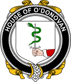 Irish Coat of Arms Badge for the O'DONOVAN family