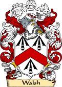 English or Welsh Family Coat of Arms (v.23) for Walsh